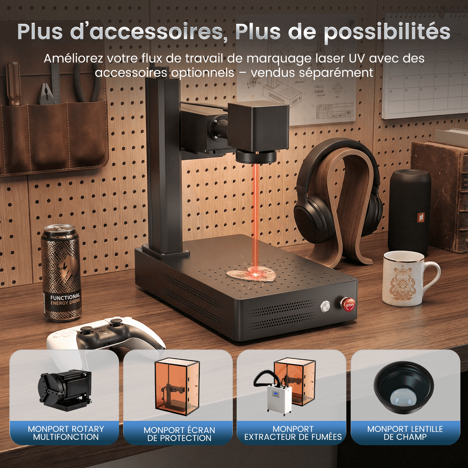 Monport 6W Graveur et Marqueur Laser UV