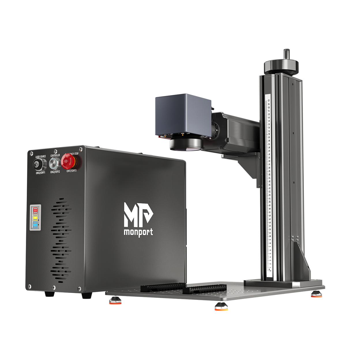 Monport GT 60W Graveur et machine de marquage couleur laser à fibre MOPA séparé avec autofocus – Appareil