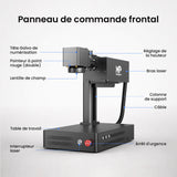 Monport GM 10W PRO Machine de gravure laser UV (gravure intérieure) – Marquage laser UV professionnel avec technologie laser froid 355 nm