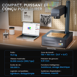 Machine de gravure et de marquage laser à fibre intégrée Monport GM 50W Pro avec mise au point automatique - Machine