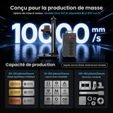 Monport GPro 100W MOPA Machine laser à fibre Vision – Avec système de vision pour un positionnement automatique, une gravure métallique précise et un marquage laser
