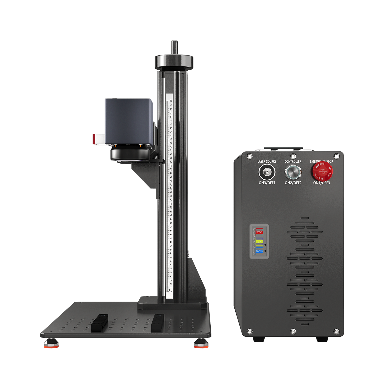 Monport GT 100W Graveur et machine de marquage couleur laser à fibre MOPA séparé avec autofocus – Appareil