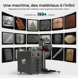 Monport GPro 100W MOPA Machine laser à fibre Vision – Avec système de vision pour un positionnement automatique, une gravure métallique précise et un marquage laser