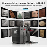 Monport GPro 200W MOPA Machine laser à fibre Vision – Avec système de vision pour un positionnement automatique, une gravure métallique précise et un marquage laser
