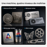 Monport GPro 200W MOPA Machine laser à fibre Vision – Avec système de vision pour un positionnement automatique, une gravure métallique précise et un marquage laser