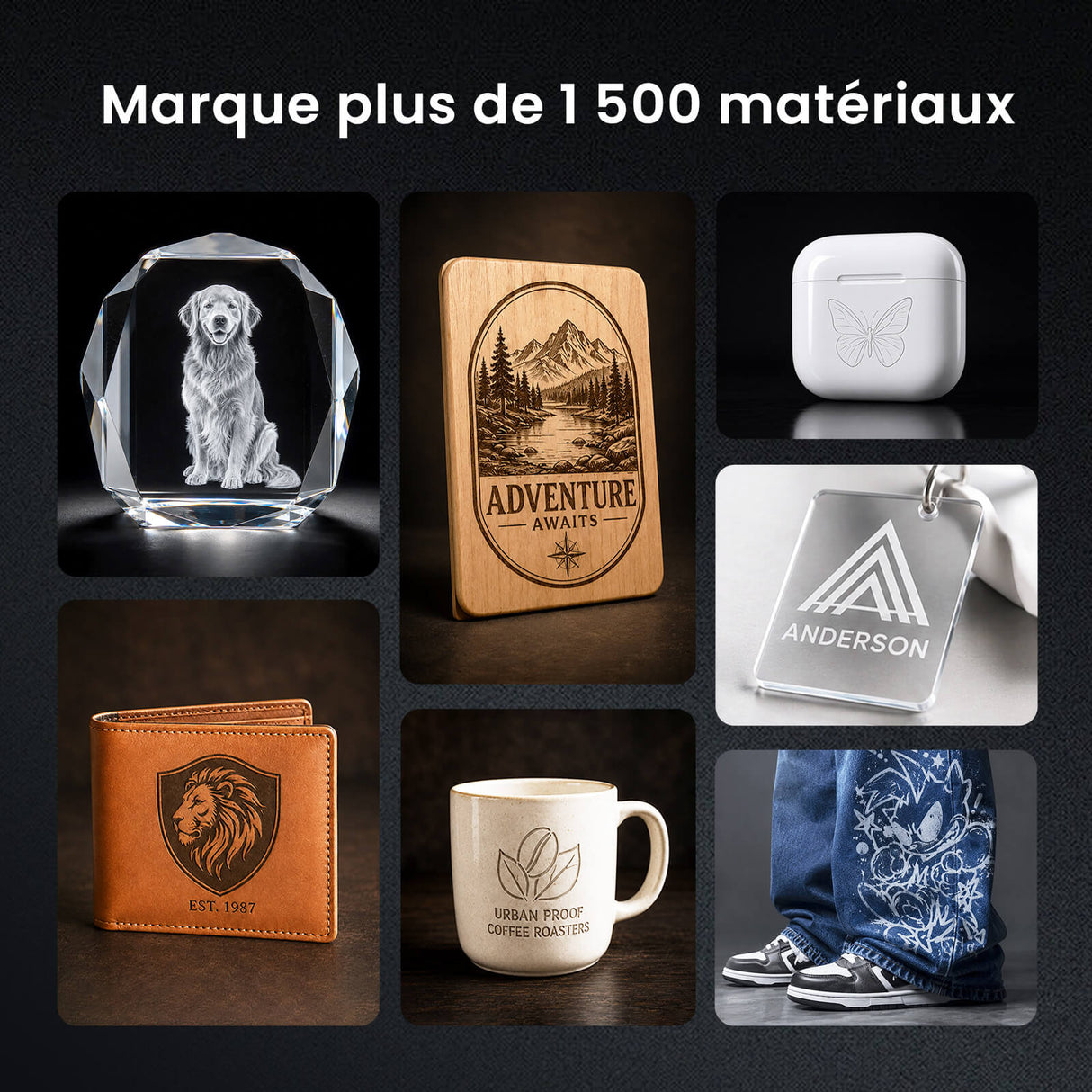 Monport GM 10W PRO Machine de gravure laser UV (gravure intérieure) – Marquage laser UV professionnel avec technologie laser froid 355 nm