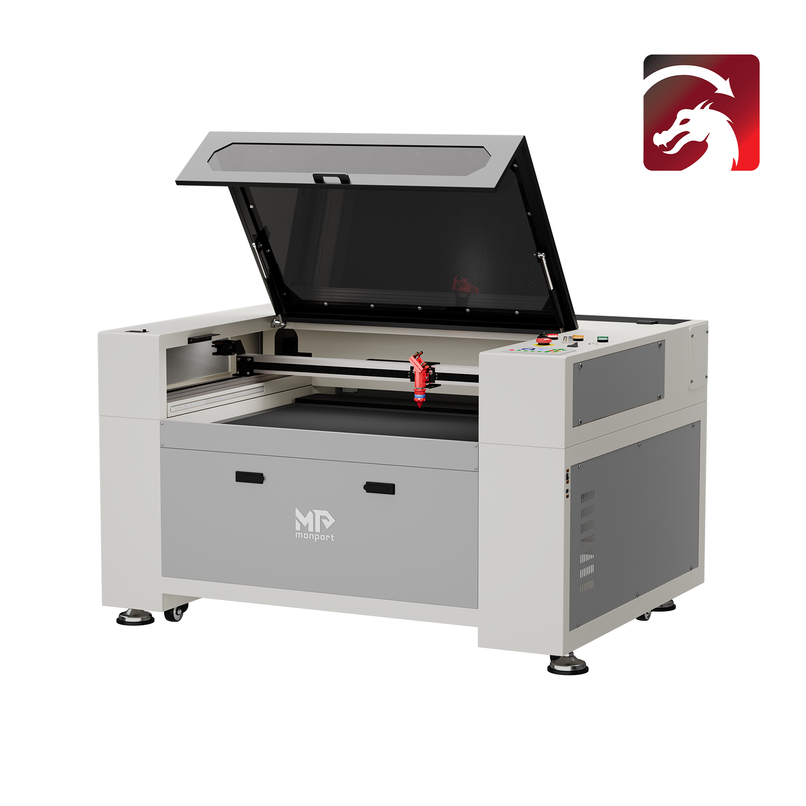 Monport 90W CO2 intégré Système de refroidissement à eau Machine à graver laser & Cutter avec (900 x 600mm) surface de gravure