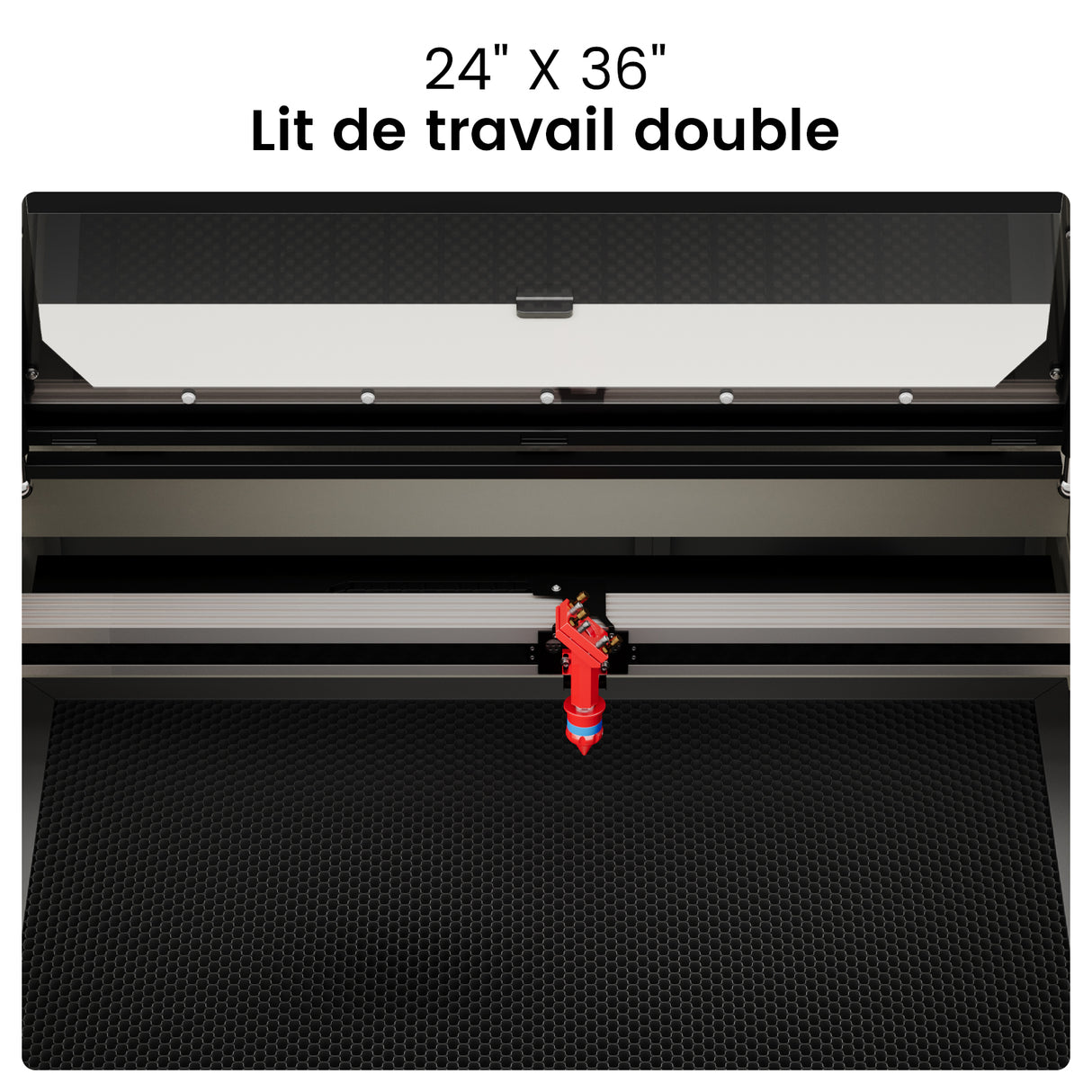 Monport 80W CO2 intégré Système de refroidissement à eau Machine à graver laser & Cutter avec (900 x 600mm) surface de gravure