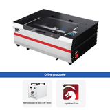 Monport Reno45 Pro 45W Graveuse et découpeuse laser CO2 de bureau (400×300mm) avec un tout nouveau système Mise au point automatique assistée