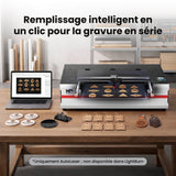 Monport Reno65 Pro Vision 65W – Machine de gravure et de découpe laser CO₂ de bureau (600x400mm) avec caméra HD 8MP, support de mise au point automatique magnétique et système de refroidissement par eau intégré