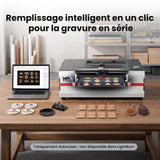 Monport Reno45 Pro Vision Graveur et découpeur laser CO₂ de bureau 45 W (16" x 12") avec caméra HD 8 MP, assistance à la mise au point automatique et système de refroidissement à eau intégré