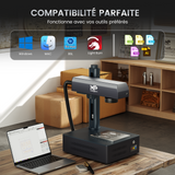 Graveur laser à fibre intégré et machine de marquage Monport GM 20W Pro avec mise au point automatique - Machine