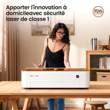 Monport MegaS – Mise à niveau de la série Mega : graveuse et découpeuse laser CO₂ 70 W avec précision intelligente