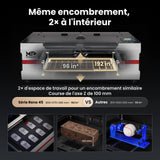Monport Reno45 Pro Vision Graveur et découpeur laser CO₂ de bureau 45 W (16" x 12") avec caméra HD 8 MP, assistance à la mise au point automatique et système de refroidissement à eau intégré