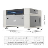 Monport Effi9S Laser CO₂ de gravure et de découpe amélioré 90 W (914 × 610 mm) avec mise au point automatique et refroidisseur d’eau intégré 4,9 (18 avis)