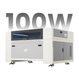 Monport Effi 10S version améliorée machine de gravure et de découpe laser CO2 100W avec fonction de mise au point automatique et refroidisseur d'eau intégré