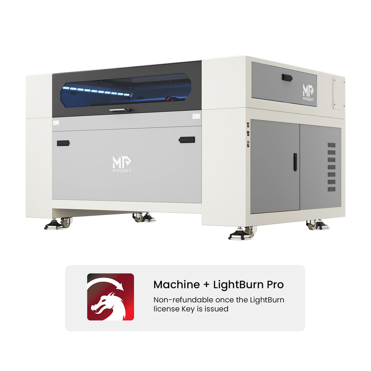 Monport Effi9S Laser CO₂ de gravure et de découpe amélioré 90 W (914 × 610 mm) avec mise au point automatique et refroidisseur d’eau intégré 4,9 (18 avis)