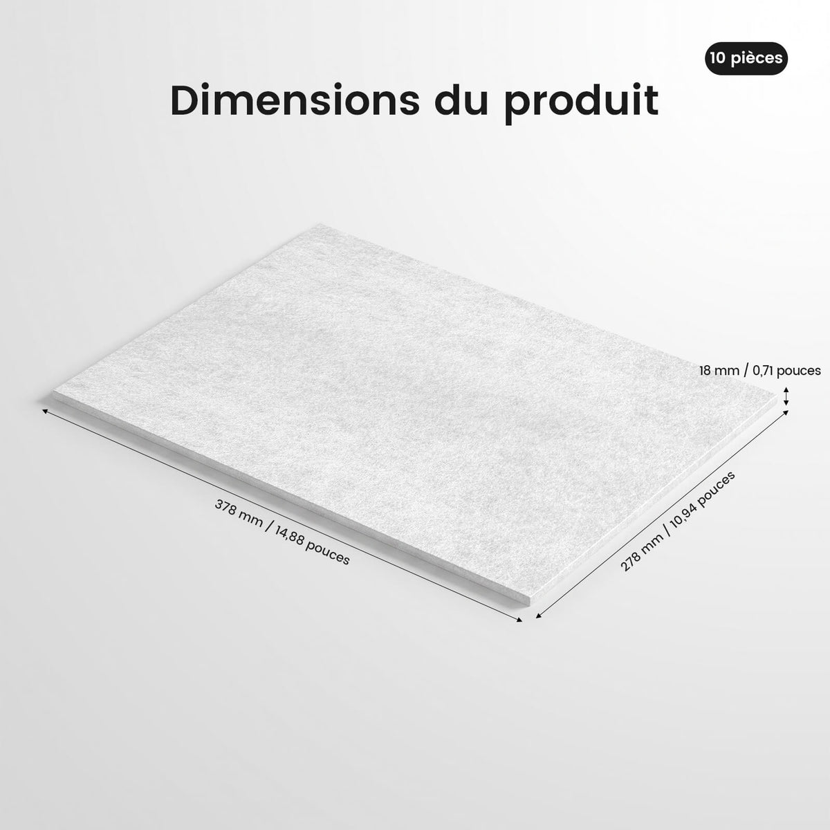 Monport 400W Préfiltres pour purificateur de fumée (10 pièces)