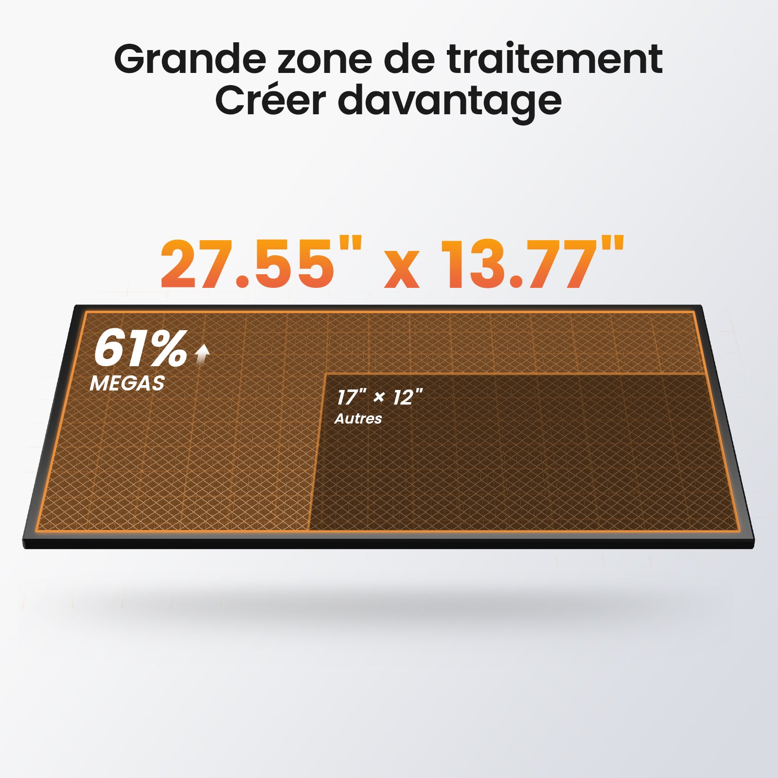 Monport MegaS – Mise à niveau de la série Mega : graveuse et découpeuse laser CO₂ 70 W avec précision intelligente