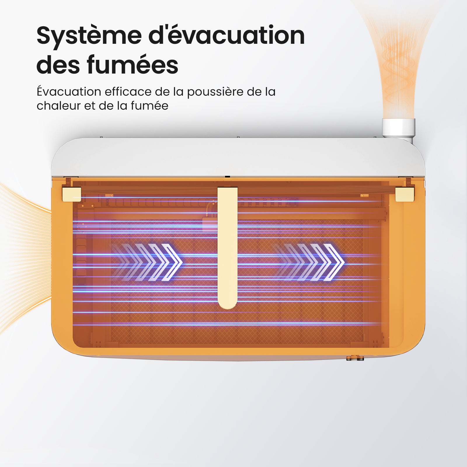 Monport MegaS – Mise à niveau de la série Mega : graveuse et découpeuse laser CO₂ 70 W avec précision intelligente