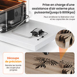 Monport MegaS – Mise à niveau de la série Mega : graveuse et découpeuse laser CO₂ 70 W avec précision intelligente