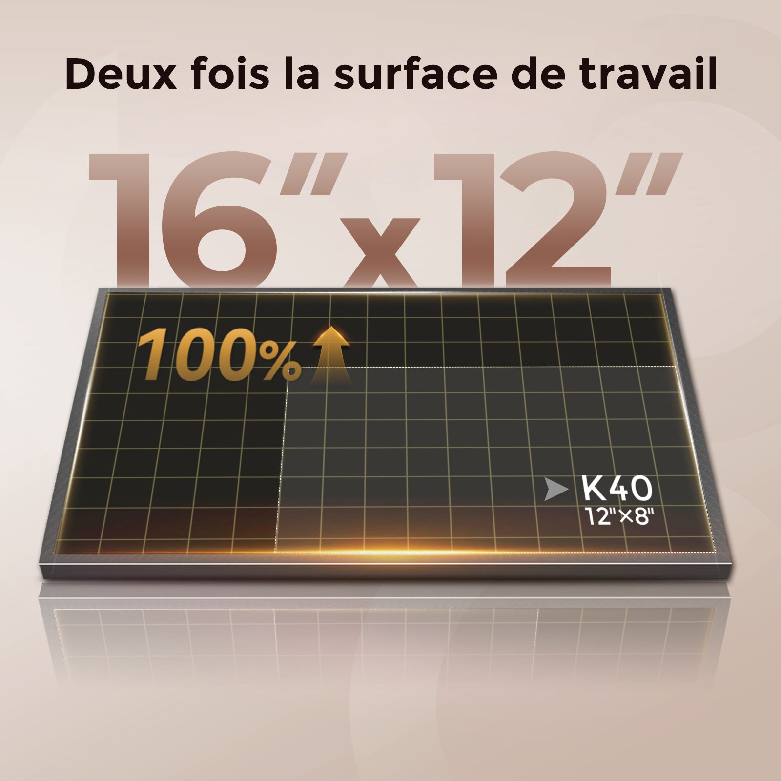 Monport Reno45 Pro 45W Graveuse et découpeuse laser CO2 de bureau (16