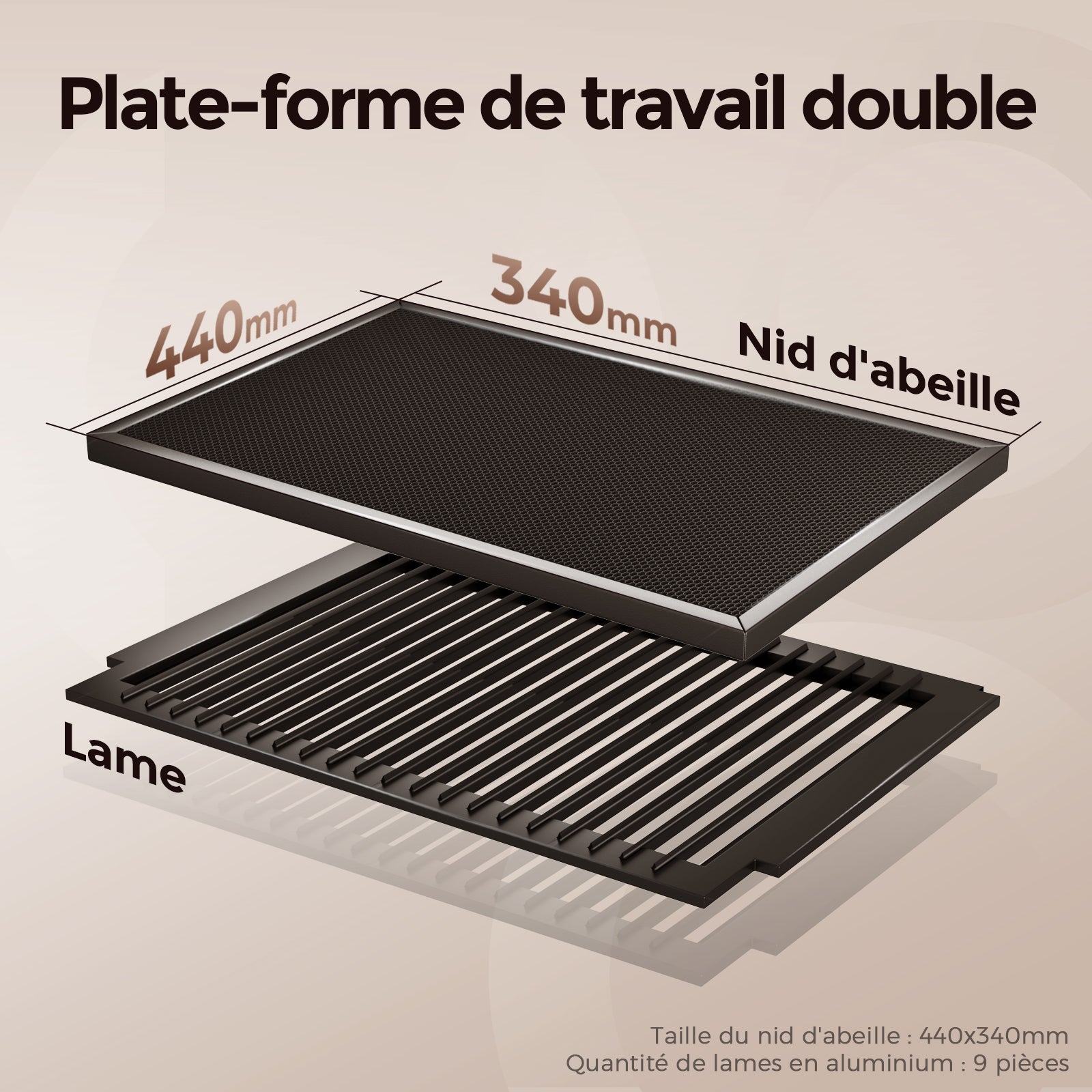 Monport Reno45 Pro 45W Graveuse et découpeuse laser CO2 de bureau (16