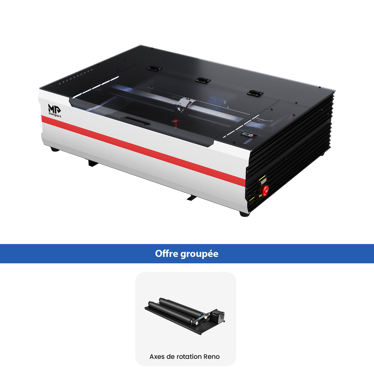 Monport Reno65 65W Graveur et découpeur laser CO2 de bureau ( 600x400mm) avec Mise au point automatique assistée flambant neuve