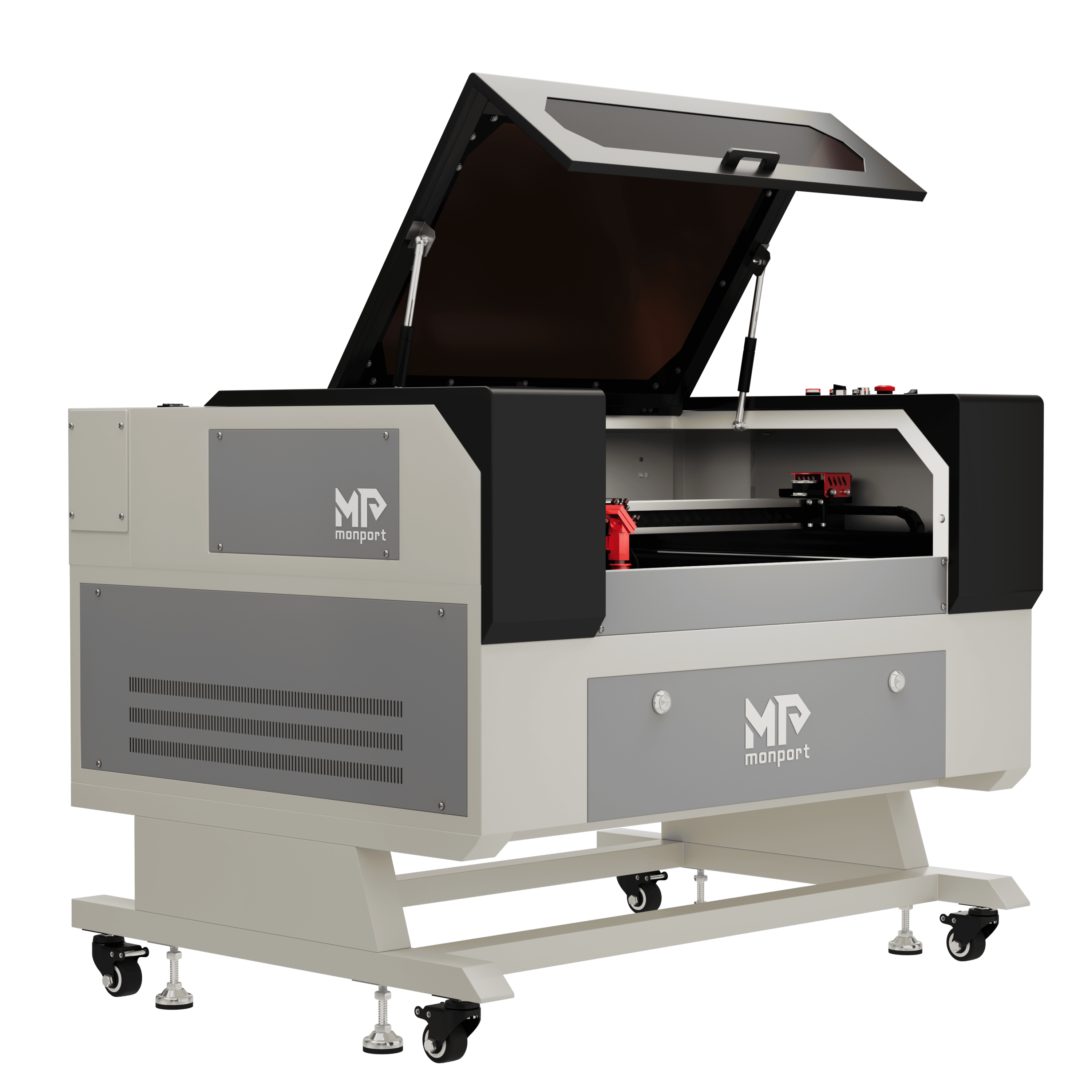 Monport 90W Machine à graver laser CO2 & cutter (500x700mm) avec autofocus et support
