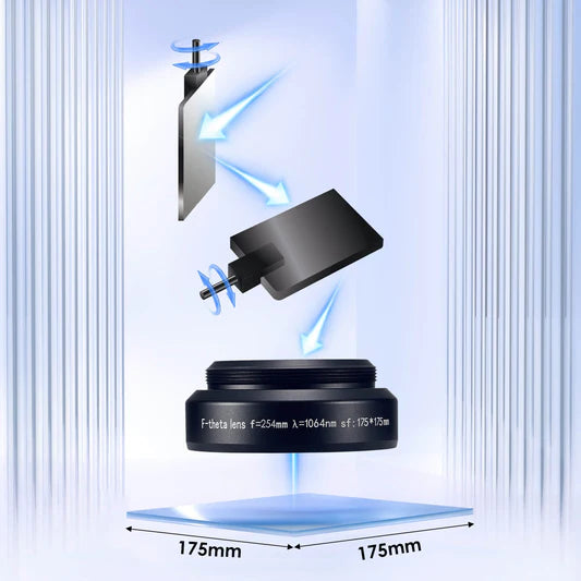 Monport f-theta M52 175mm*175mm fibre laser gravure alternative lentille