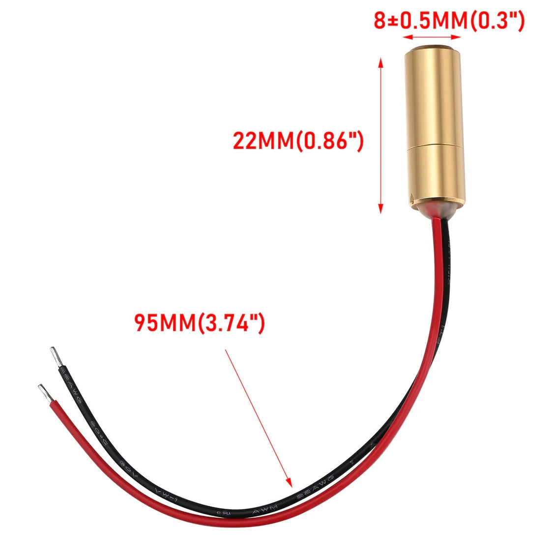 Pointeur laser Monport point rouge pour 40W-150W CO2 Laser Engraver