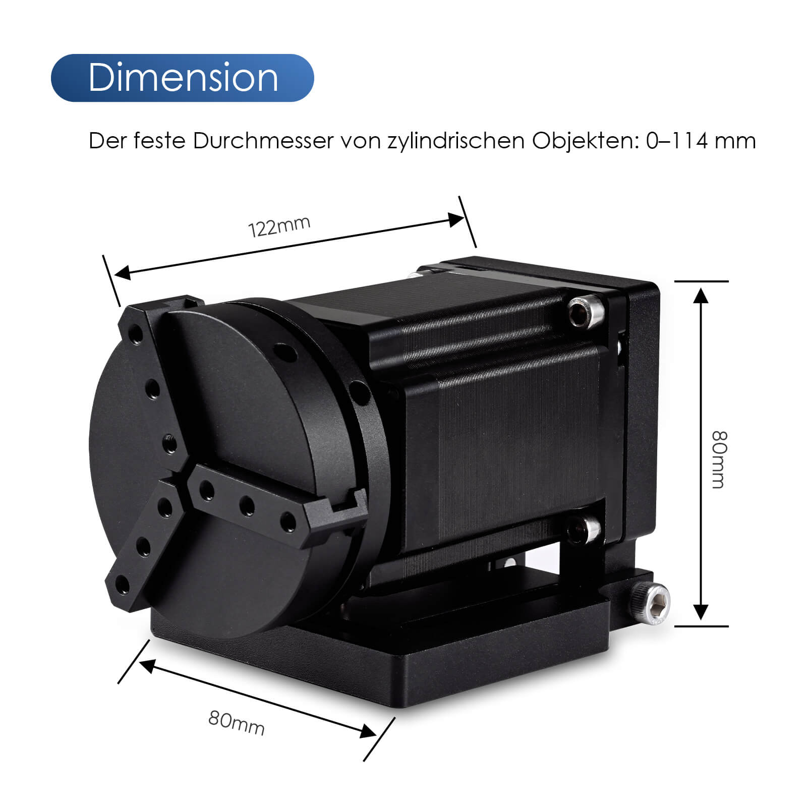 Accessoire d’alimentation pour arbre rotatif importé pour machine à graver au laser (uniquement pour machine à fibres)